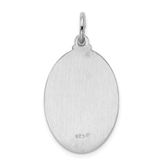 Sterling Silver Rhodium-plated Saint Christopher Medal - 5