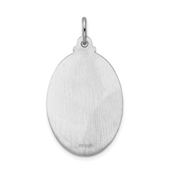 Sterling Silver Rhodium-plated Saint Christopher Medal - 7