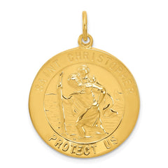 24k Gold-plated Sterling Silver St. Christopher Medal - 2
