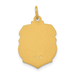 24k Gold-plated Sterling Silver Saint Michael Badge Medal