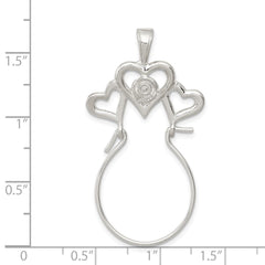 Sterling Silver Heart Charm Holder - 2