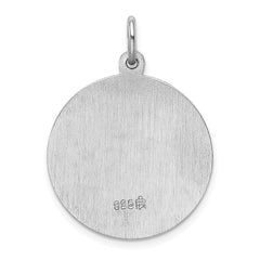 Sterling Silver Rhodium-plated Saint Joseph Medal - 3