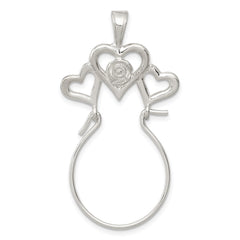 Sterling Silver Heart Charm Holder - 2