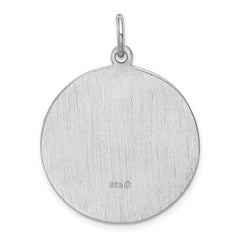 Sterling Silver Rhodium-plated Saint Jude Thaddeus Medal