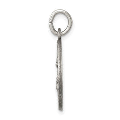 Sterling Silver Antiqued Saint Lucy Medal - 3