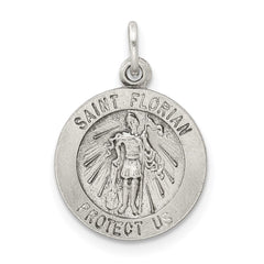 Sterling Silver Antiqued Saint Florian Medal - 3