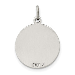 Sterling Silver Antiqued St. Gerard Medal Pendant