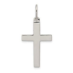 Sterling Silver Polished Cross Pendant - 21