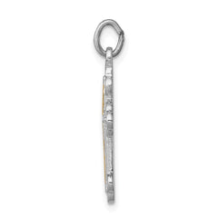 Sterling Silver Platinum-plated & 18k Gold-plated Cross Charm - 2
