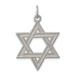 Sterling Silver Star of David Charm - 4
