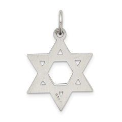 Sterling Silver Antiqued Star of David Pendant - 3