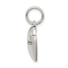 Sterling Silver Antiqued Forever Heart Pendant