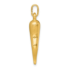 Sterling Silver Gold-tone Italian Horn Pendant