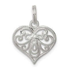 Sterling Silver Heart Charm - 2