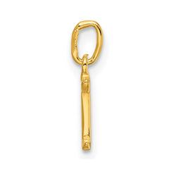 Sterling Silver Gold-tone Polished Letter I Initial Charm