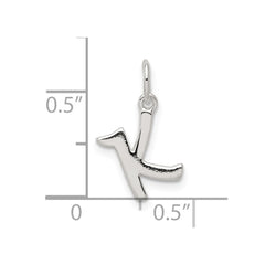 Sterling Silver Letter K Initial Charm - 3
