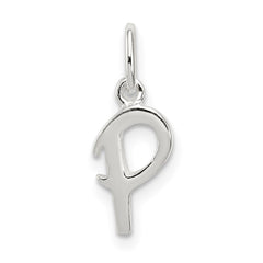 Sterling Silver Letter P Initial Charm - 3