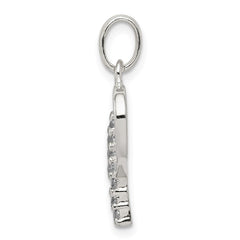 Sterling Silver CZ Letter P Initial Pendant