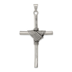 Sterling Silver Antiqued Cross Pendant - 5