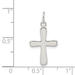 Sterling Silver Polished Cross Charm - 3