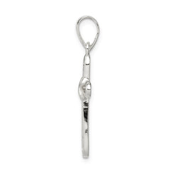 Sterling Silver Polished Cross Pendant - 43