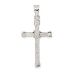Sterling Silver Polished Cross Pendant - 44