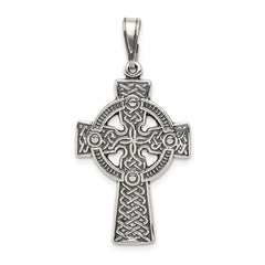Sterling Silver Antiqued Celtic Cross Pendant - 2
