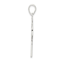 Sterling Silver Polished Cross Pendant - 20