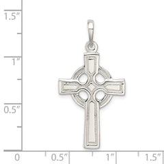 Sterling Silver Polished Cross Pendant - 20