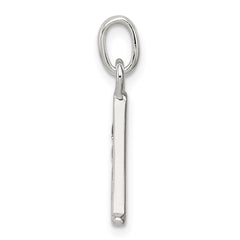 Sterling Silver White CZ Letter A Initial Pendant