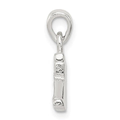 Sterling Silver CZ Letter K Initial Pendant - 2