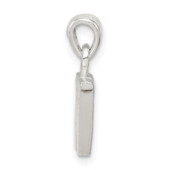 Sterling Silver CZ Letter W Initial Pendant - 2