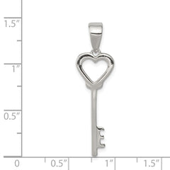 Sterling Silver Polished Key Pendant