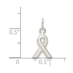 Sterling Silver White Enameled Awareness Charm