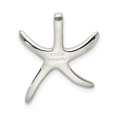 Sterling Silver Rhodium-plated Starfish Slide Pendant