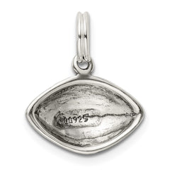 Sterling Silver Antiqued Football Charm - 2
