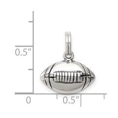 Sterling Silver Antiqued Football Charm - 2