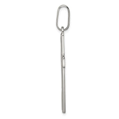 Sterling Silver Polished Cross Pendant - 18