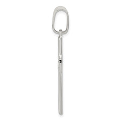 Sterling Silver Polished Cross Pendant - 34