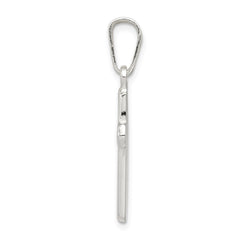 Sterling Silver Polished Cross Pendant - 35