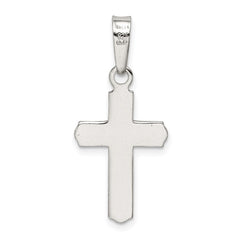 Sterling Silver Polished Cross Pendant - 35