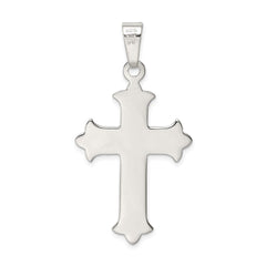 Sterling Silver Polished and Textured Cross Pendant - 3