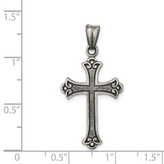 Sterling Silver Antiqued Cross Pendant - 21