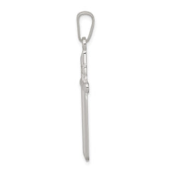 Sterling Silver Polished INRI Cross Pendant - 2