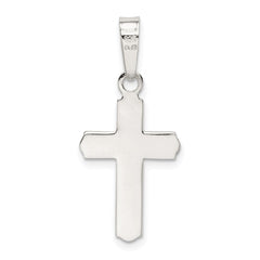 Sterling Silver Polished Cross Pendant - 37