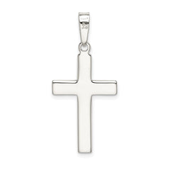 Sterling Silver Polished Cross Pendant - 16