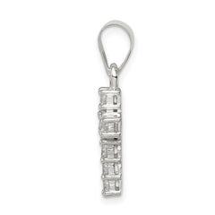 Sterling Silver CZ Cross Pendant - 2