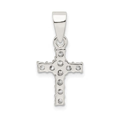 Sterling Silver CZ Cross Pendant - 2