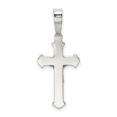 Sterling Silver Polished Crucifix Pendant - 9
