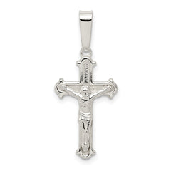 Sterling Silver Polished Crucifix Pendant - 9
